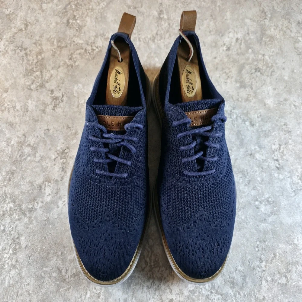 Cole Haan Grand Evolution Stitchlite Oxford Mens Size 9 M Marine Blue Vapor
